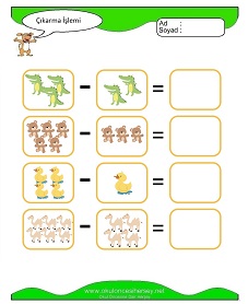 Çıkarma İşlemi Çalışma Sayfaları